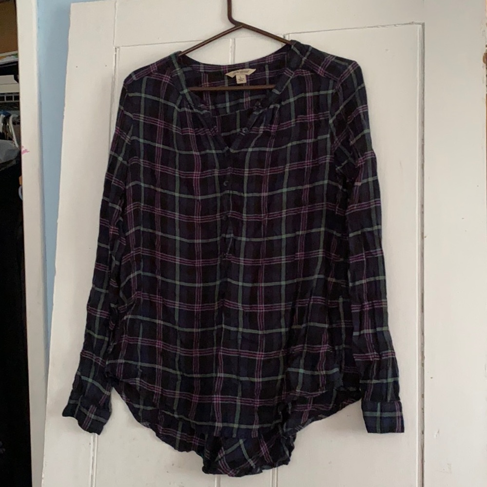 Lucky brand flannel blouse.